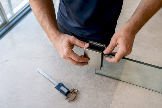 Glazier checking glass clamp and caliper