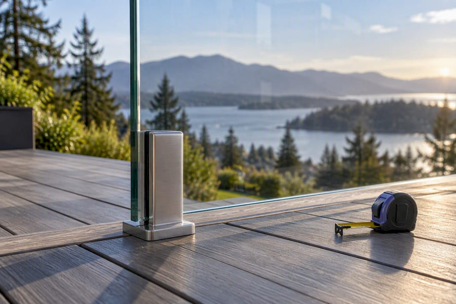 Glass railing replacement on residential deck