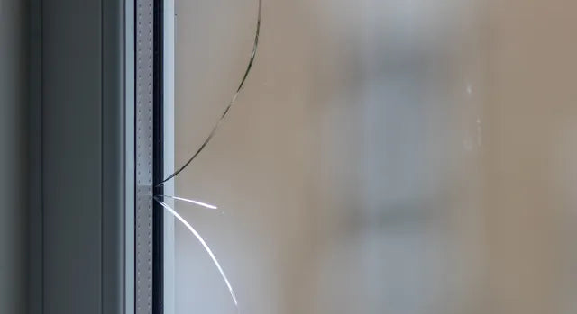 Cracks in Glass Railing