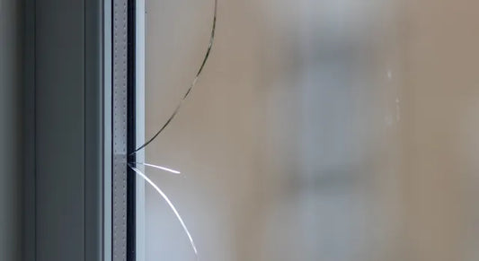 Cracks in Glass Railing
