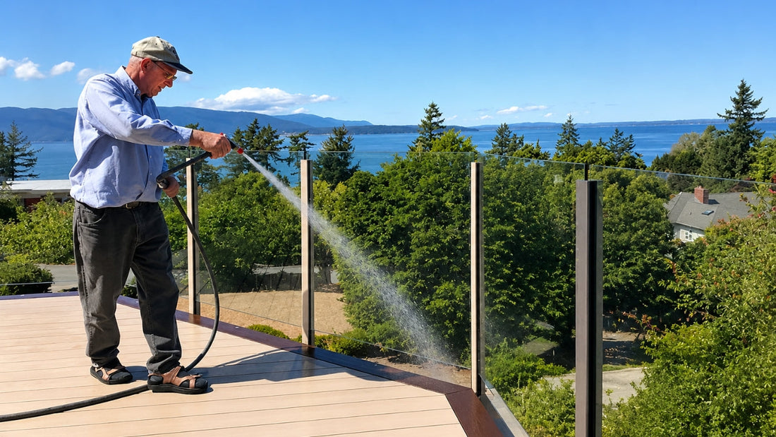 Glass Railing Cleaning 
