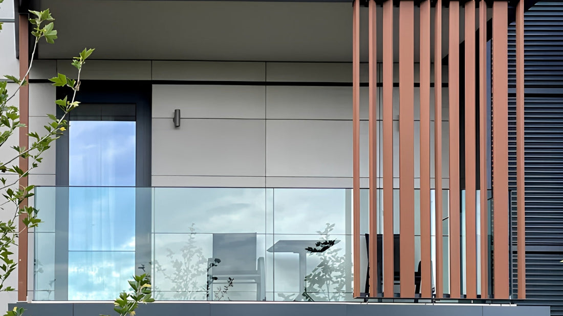 glass railing system on a balcony