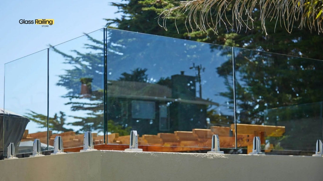 modern frameless glass railing system