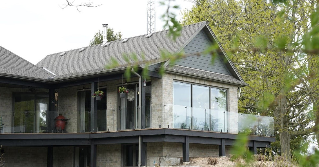 Installed DIY Frameless Glass Railing