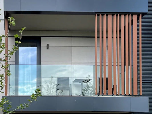 glass railing system on a balcony