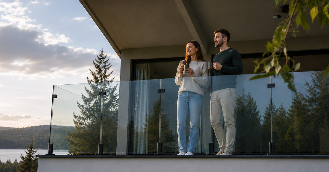 glass handrail balcony