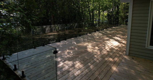 glass outdoor railing