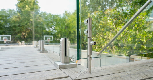 glass panel deck railing