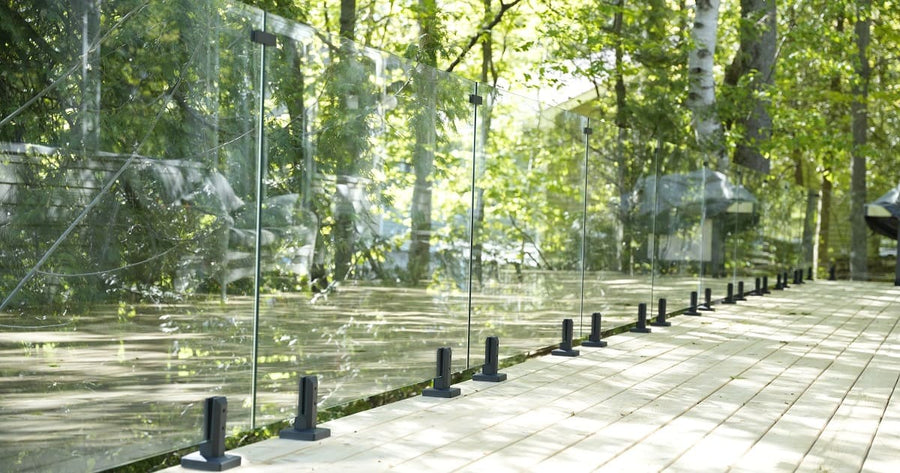 glass panels for deck railing