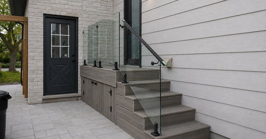 glass stair banister