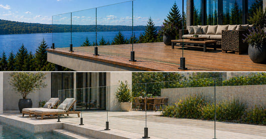 modern glass deck railing