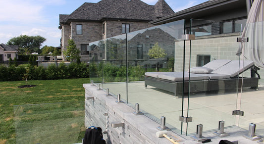  exterior glass railing system