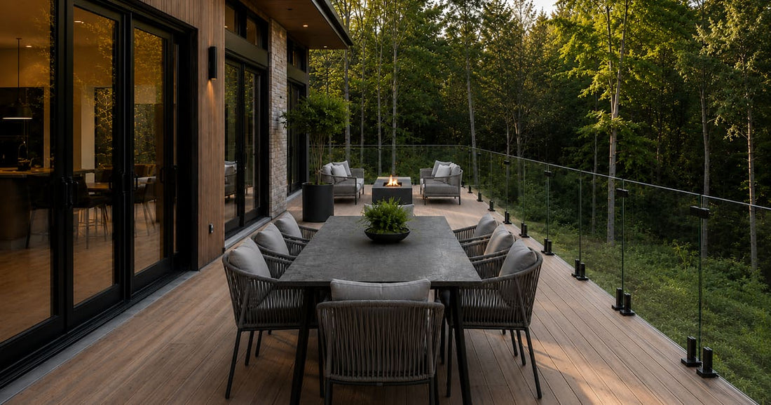 outdoor glass railing