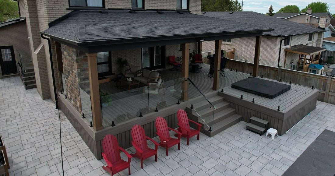 residential glass stair railing