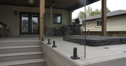 tempered glass deck railing