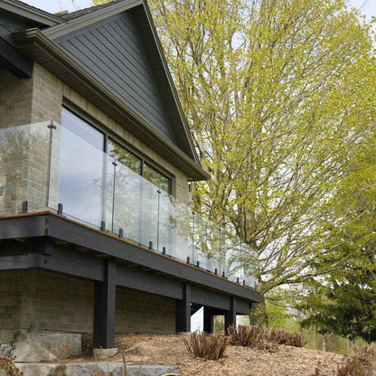 39.6" High Tempered Glass Panels 12mm (total railing height is 42")