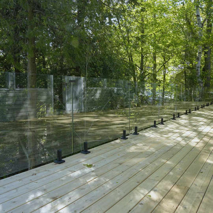 39.6" High Tempered Glass Panels 12mm (total railing height is 42")