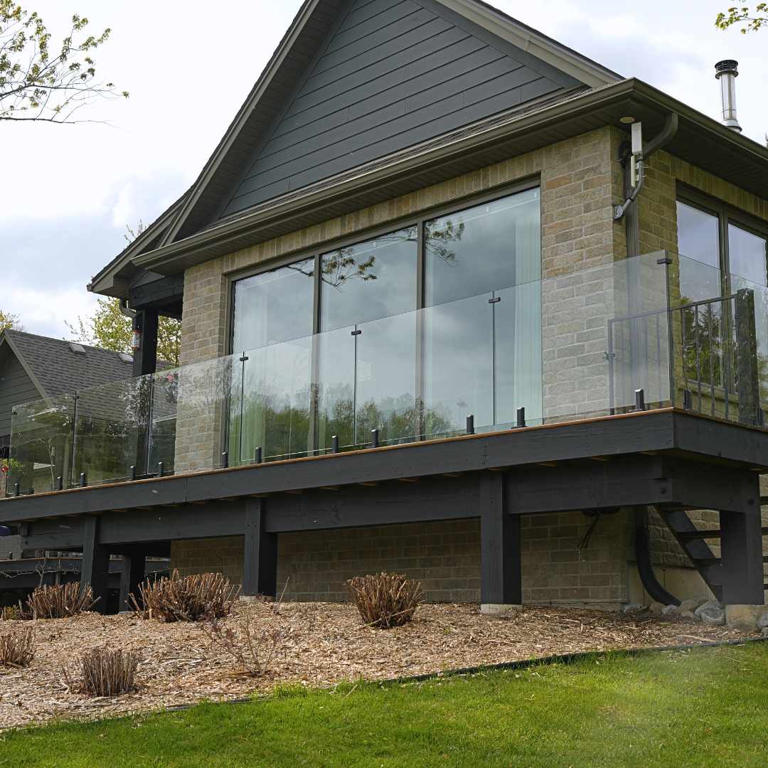 39.6" High Tempered Glass Panels 12mm (total railing height is 42")