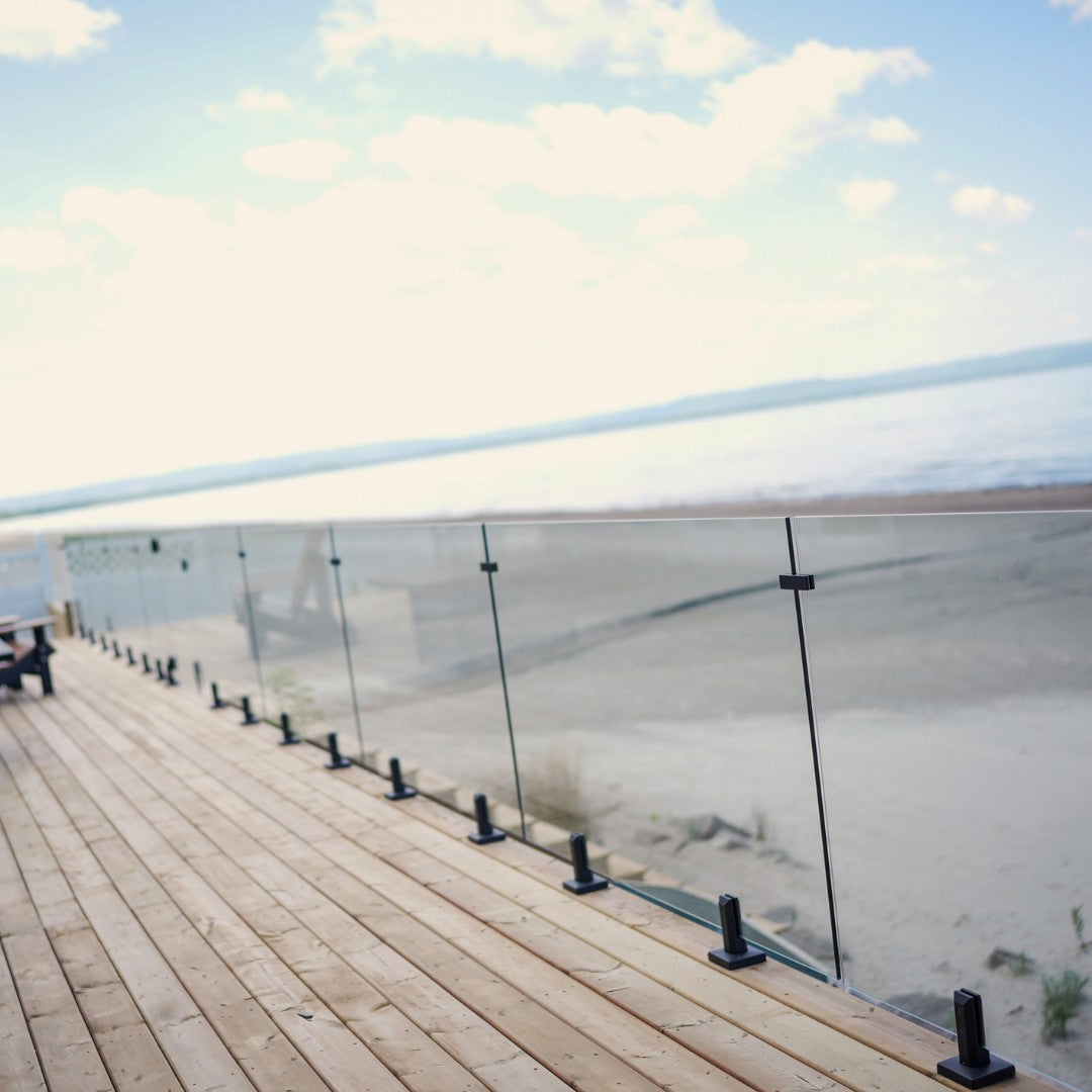 39.6" High Tempered Glass Panels 12mm (total railing height is 42")
