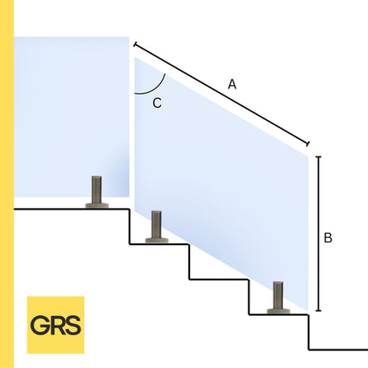 Rampe d'escalier en verre sur mesure