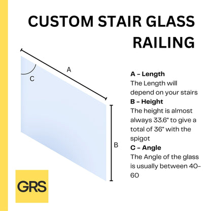 Rampe d'escalier en verre sur mesure